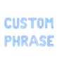 Custom Phrase Baby Blue Letter Balloon Kit