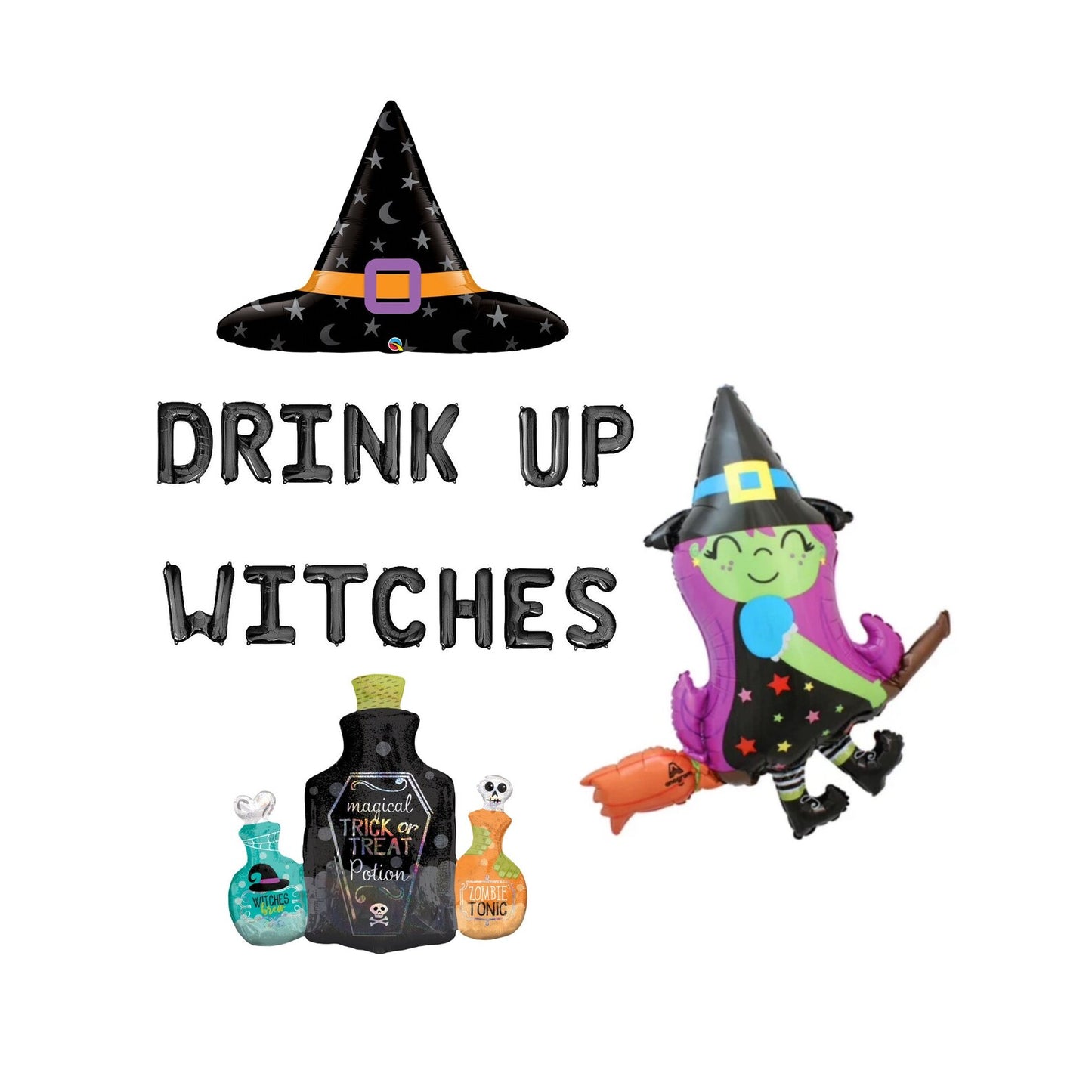 Drink Up Witches Letter Balloon Kit