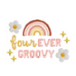 Boho Four Ever Groovy 4th Birthday Letter Balloon Kit