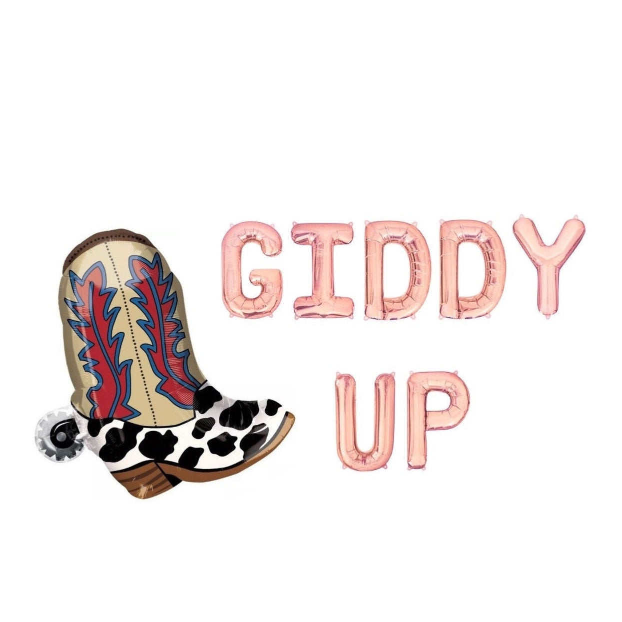 Giddy Up Western Letter Balloon Kit