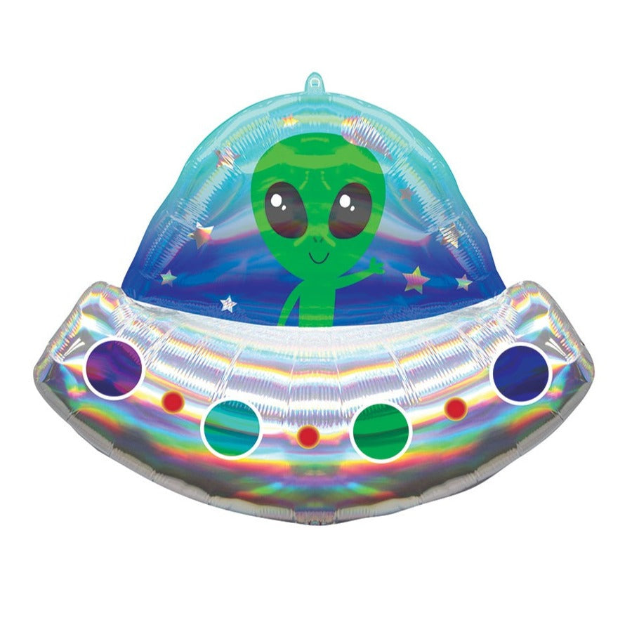 Iridescent Alien Spaceship Balloon