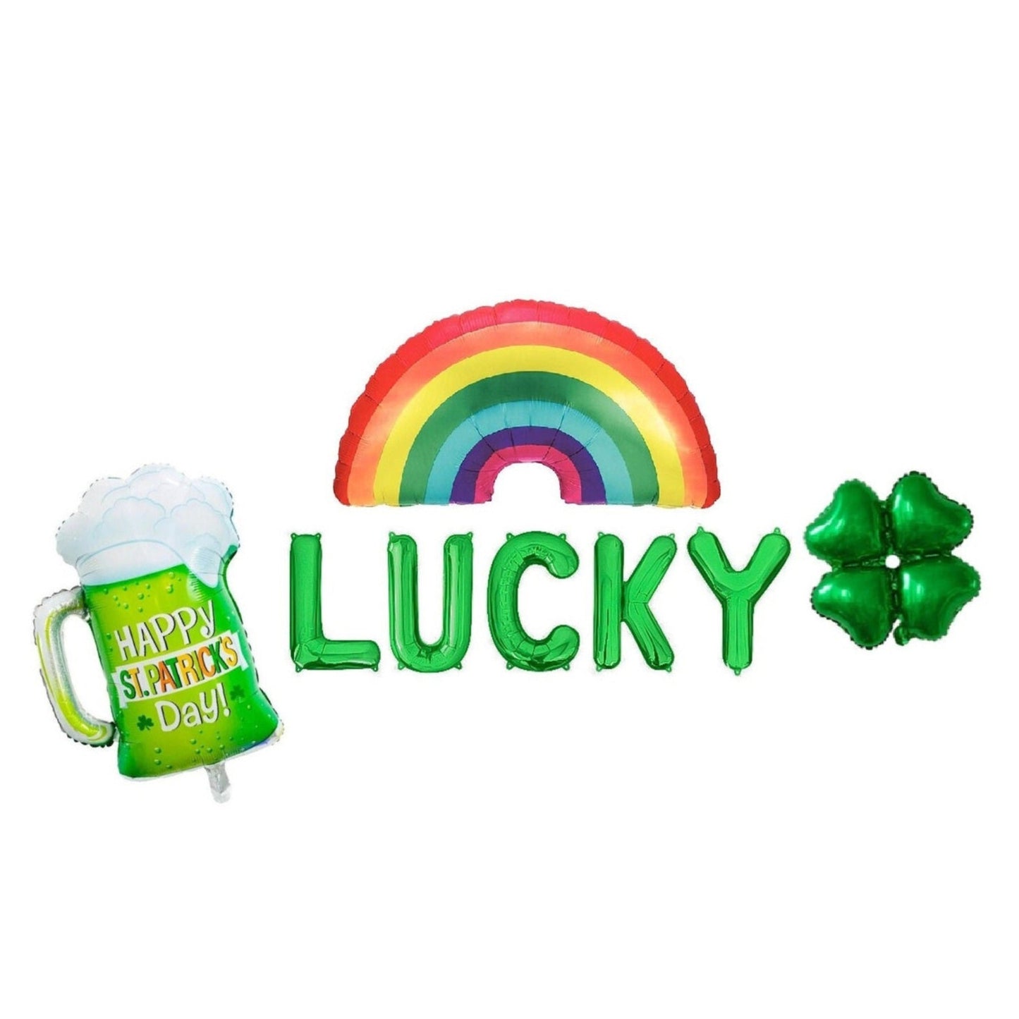 Lucky With Shamrock Rainbow Letter Balloon Kit