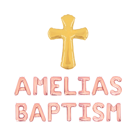 Baptism Custom Name Letter Balloon Kit