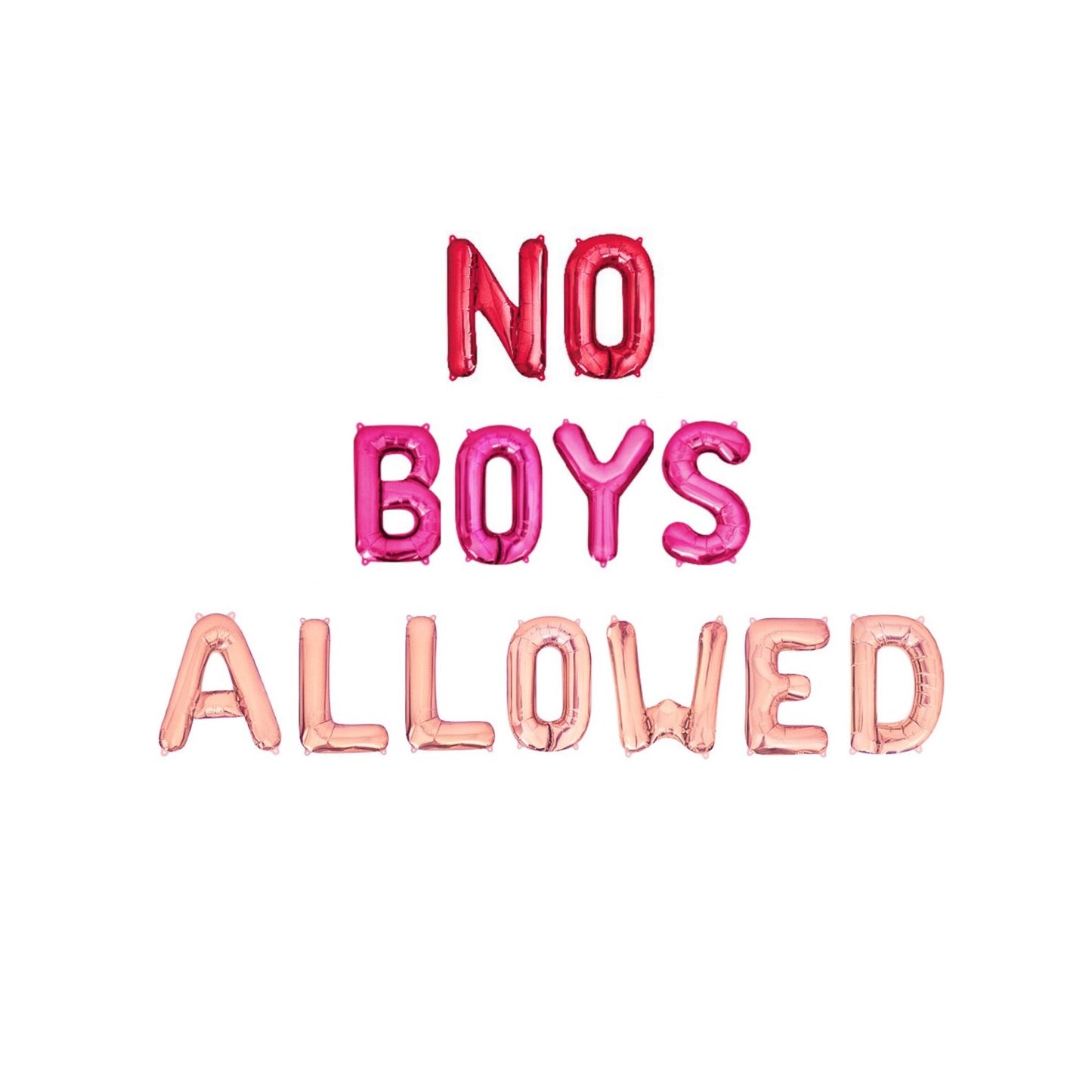 No Boys Allowed Letter Balloon Kit