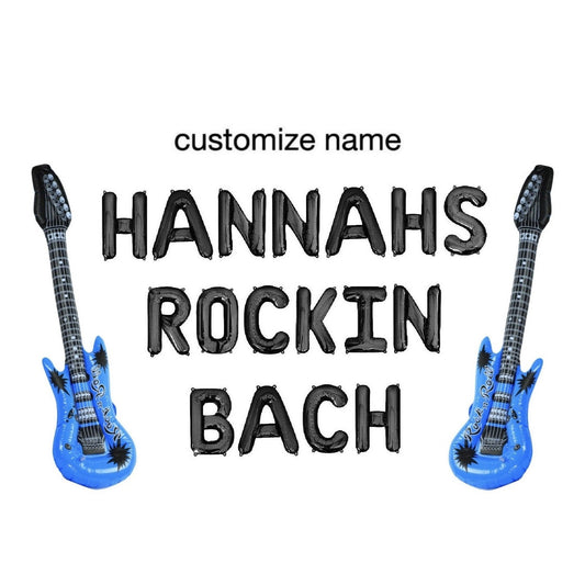 Rockin Bach Custom Rock and Roll Bachelorette Letter Balloon Kit