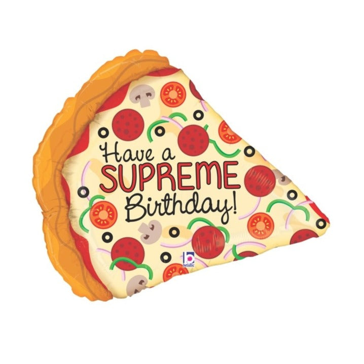 Have A Supreme Birthday Pizza Slice Balloon