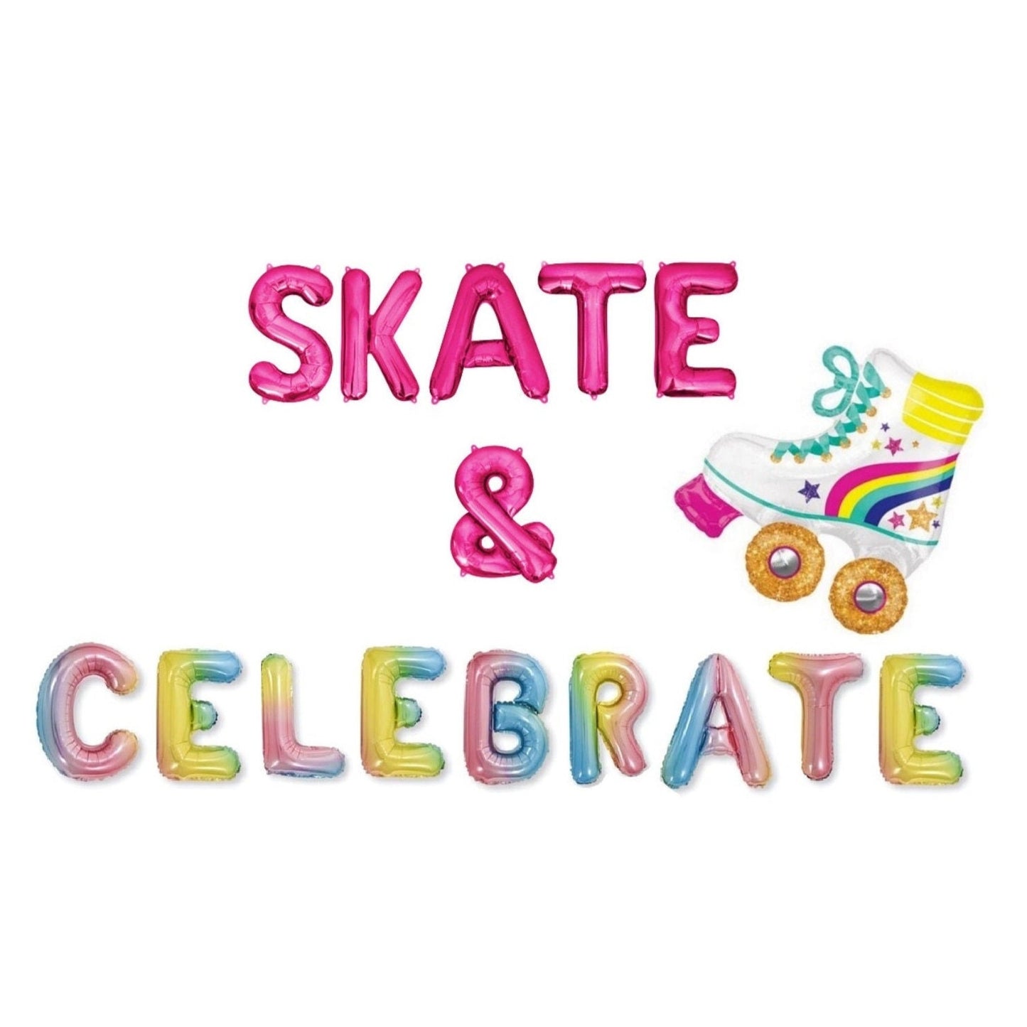 Skate & Celebrate 90s Themed Letter Balloon Kit