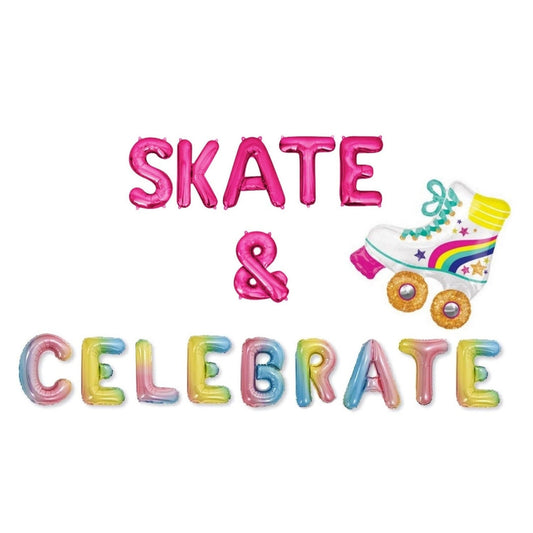 Skate & Celebrate 90s Themed Letter Balloon Kit