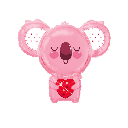 Pink Valentines Koala Balloon