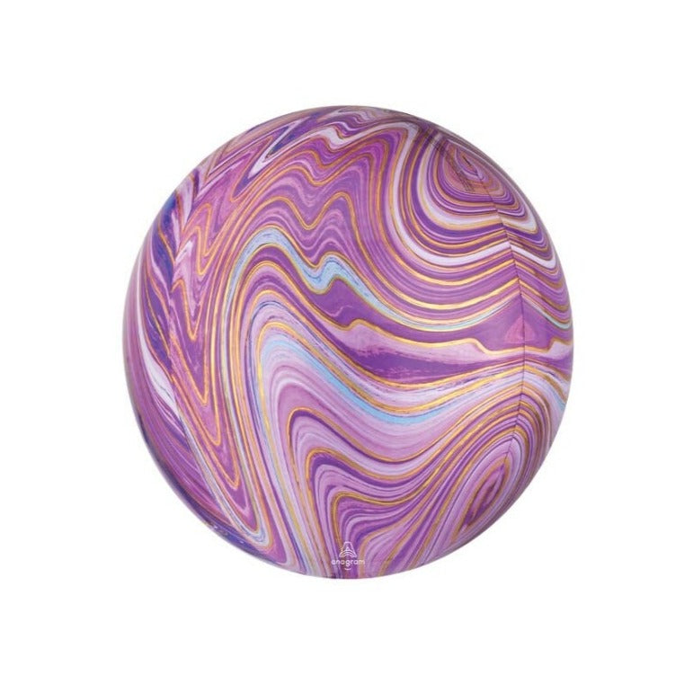 Purple Marbled Orb Balloon