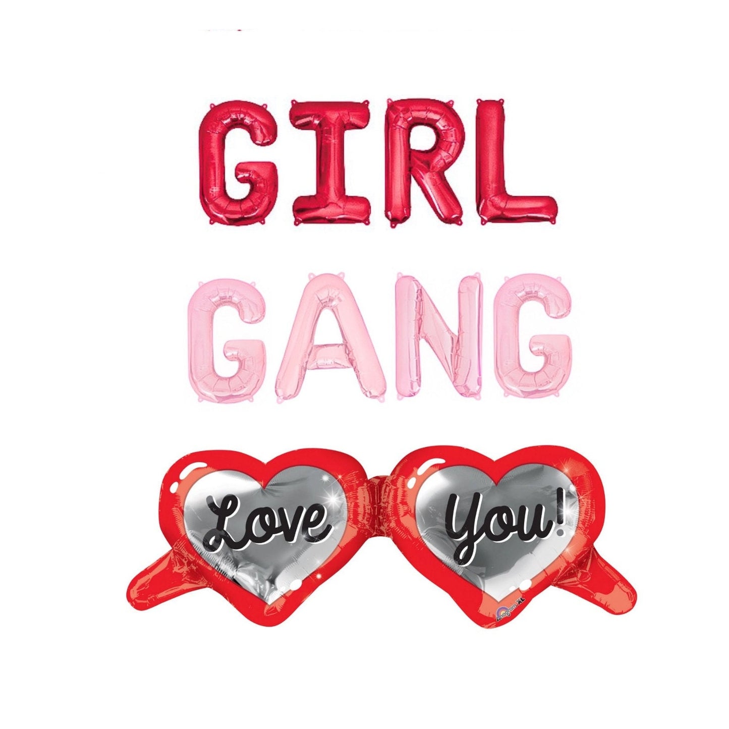 Girl Gang Galentines Day Themed Letter Balloon Kit