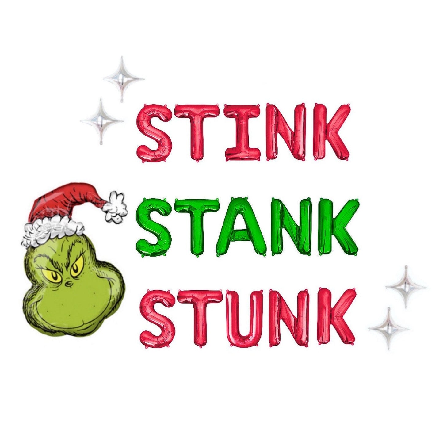 Stink Stank Stunk Christmas Letter Balloon Kit