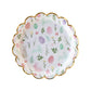 Watercolor Easter Bunny Egg Scatter Round Paper Plate