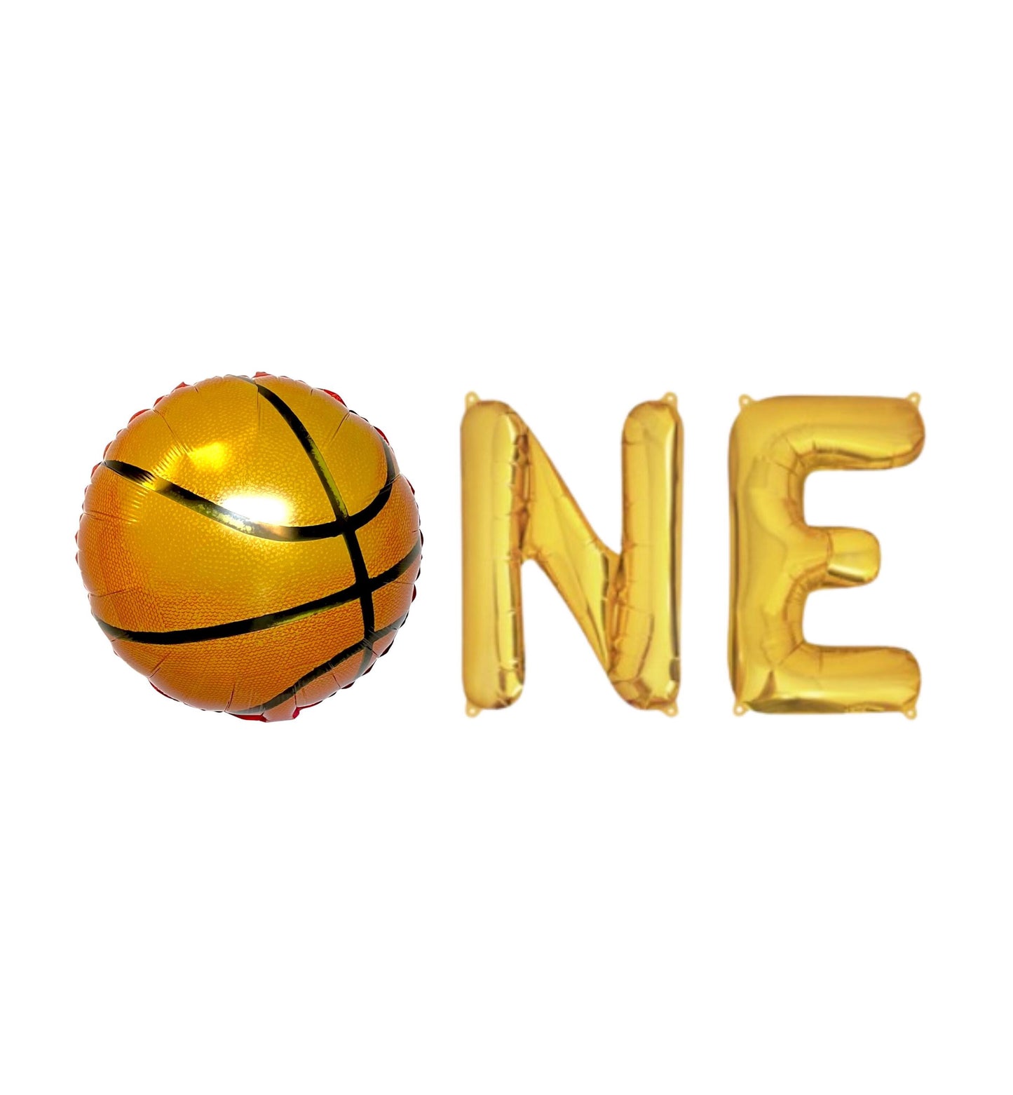 Basketball One Letter Balloon Kit