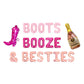 Boots Booze & Besties Letter Balloon Kit