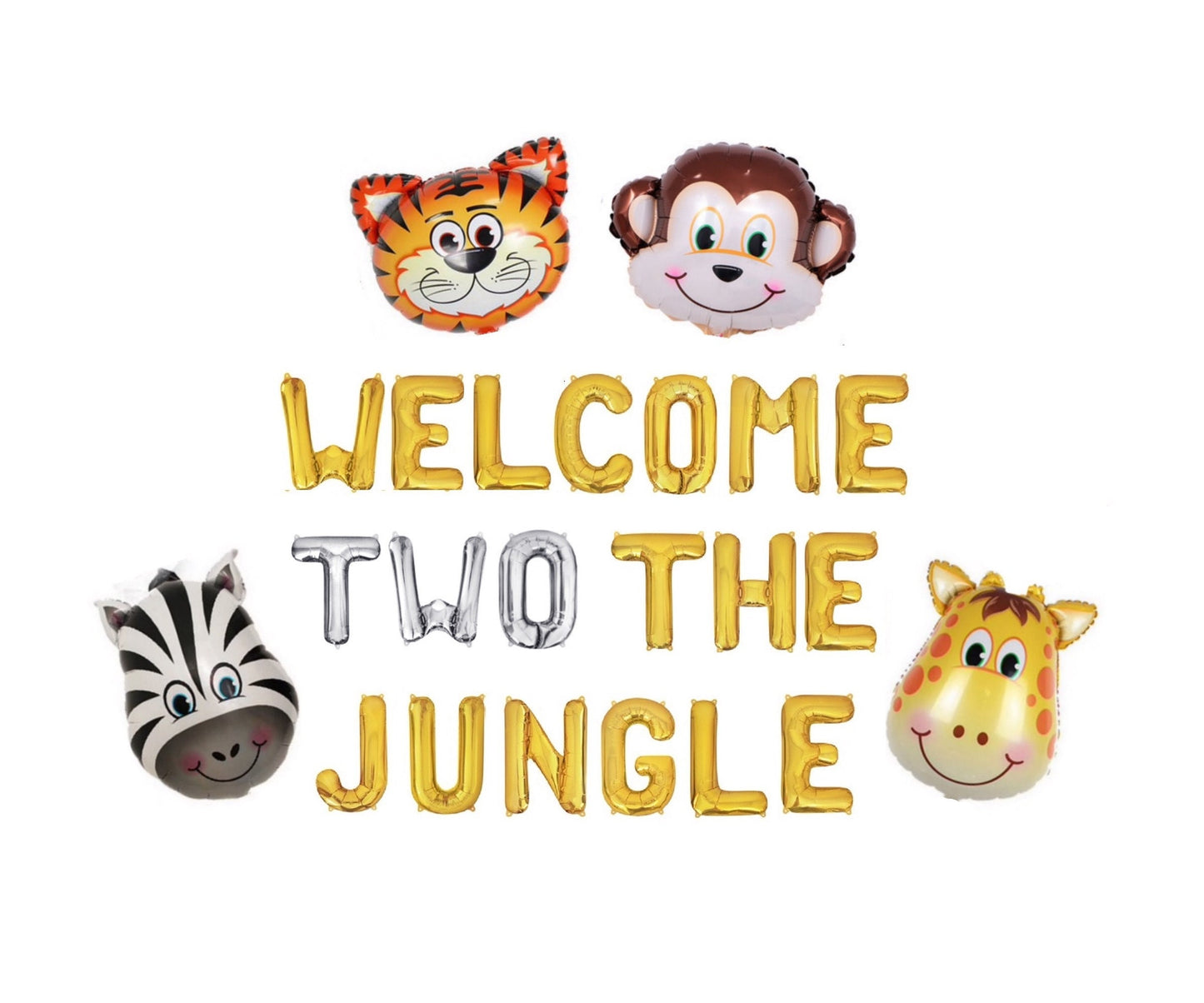 Welcome Two The Jungle Letter Balloon Kit