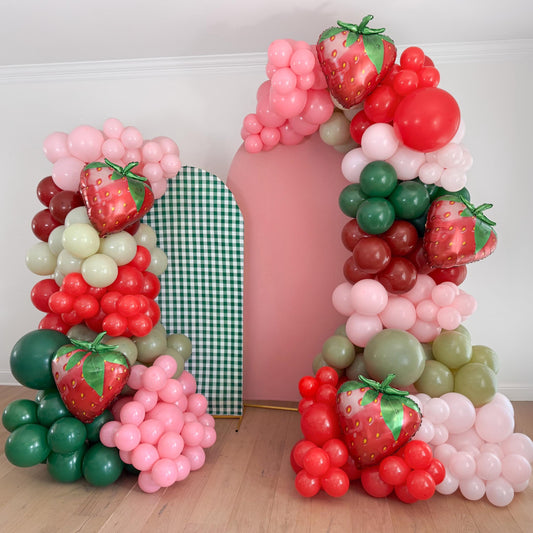 Rustic Strawberry Balloon Garland Kit