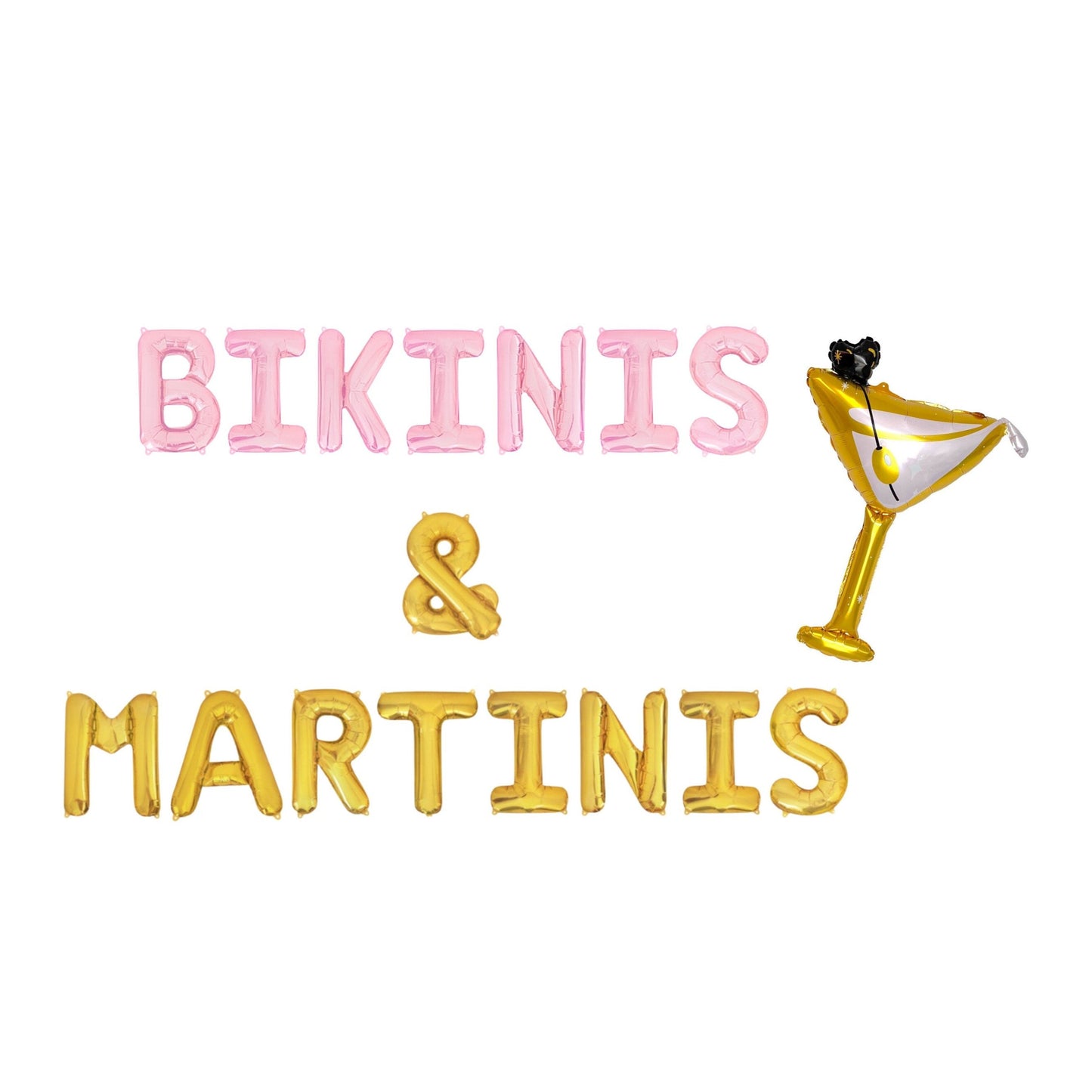 Bikinis & Martinis Letter Balloon Kit