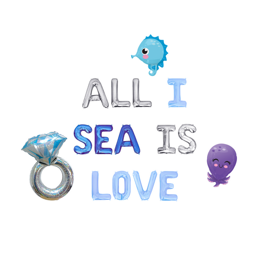 All I Sea Is Love Letter Balloon Kit