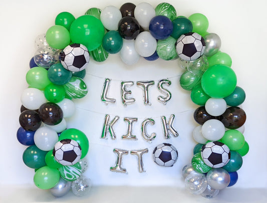 Lets Kick It Soccer Balloon Garland Kit