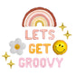 Boho Lets Get Groovy Bach Letter Balloon Kit