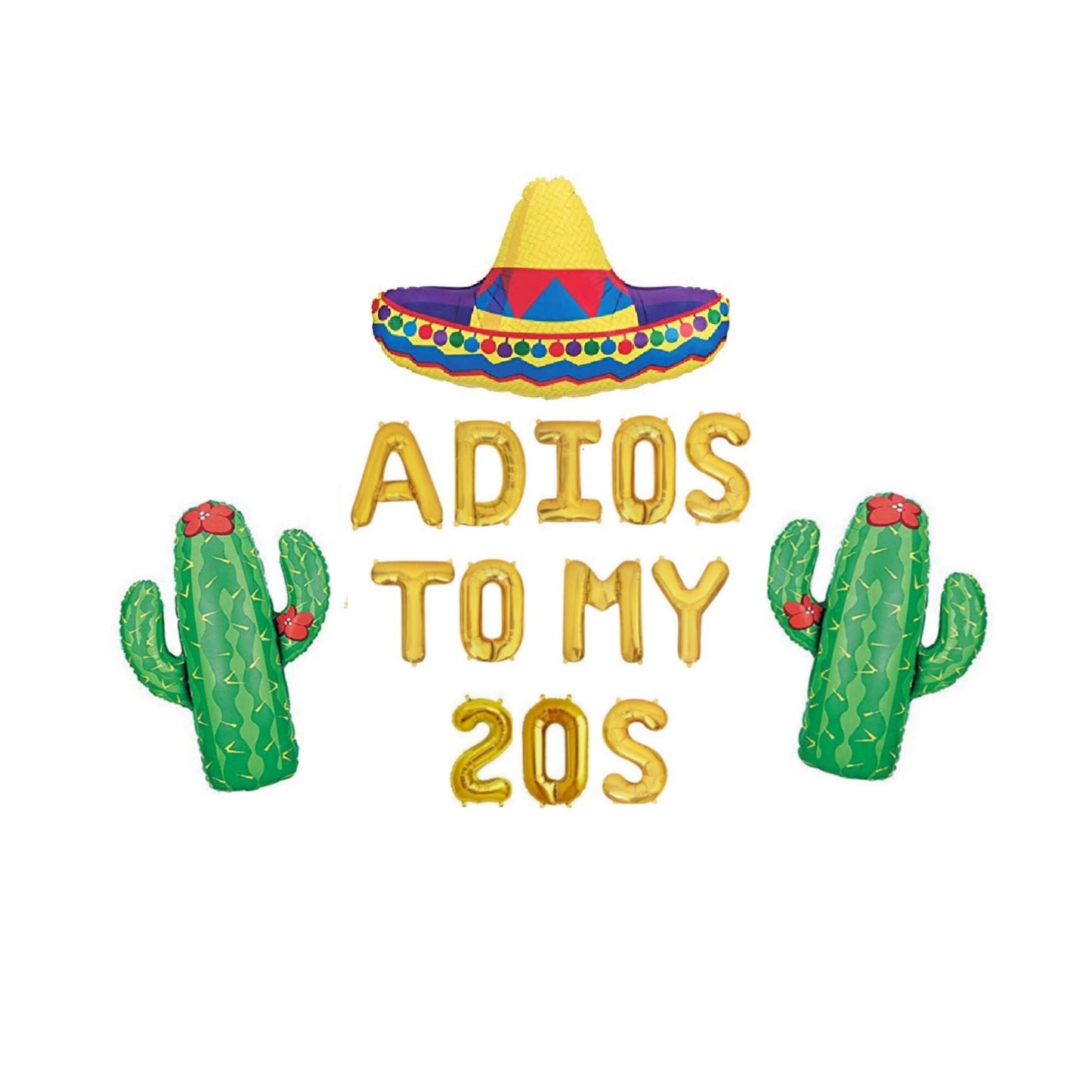 Adios To My 20s Fiesta Letter Balloon Kit