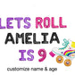 Lets Roll Custom 90s Themed Birthday Letter Balloon Kit