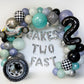 Pastel Greens Two Fast Race Car Balloon Garland Kit