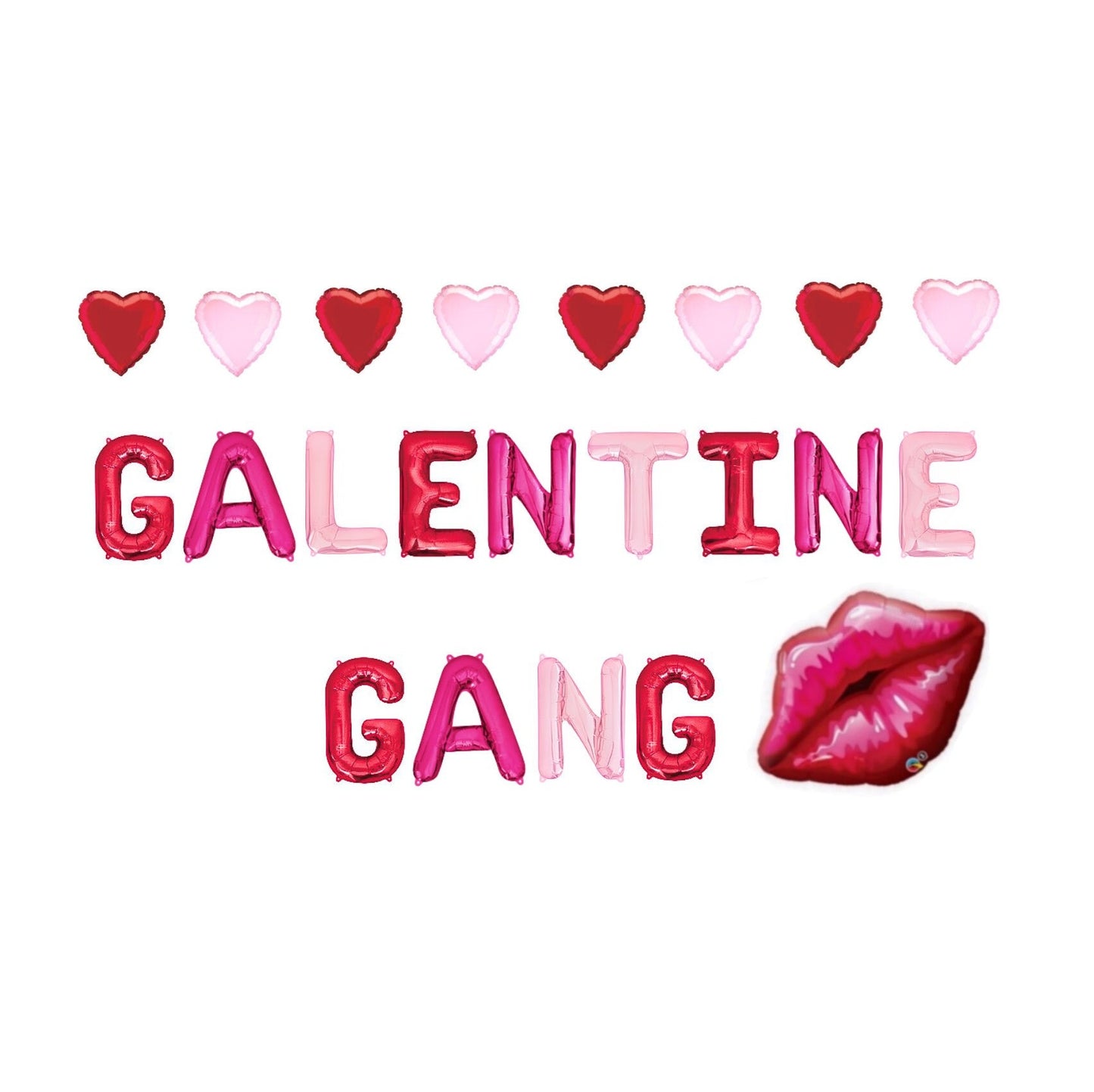 Galentine Gang Multi-Colored Galentines Day Letter Balloon Kit