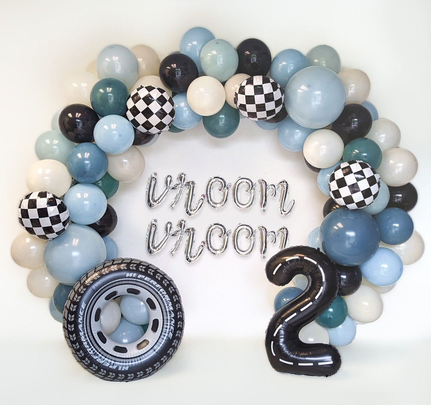 Traditional Vroom Vroom Race Car Balloon Garland Kit