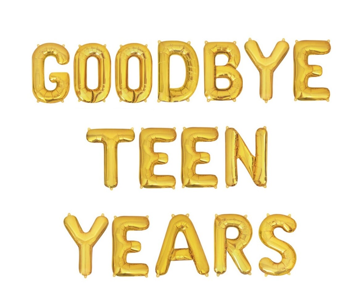 Goodbye Teen Years 20th Birthday Letter Balloon Kit