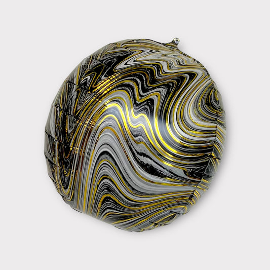 Black Marbled Orb Balloon