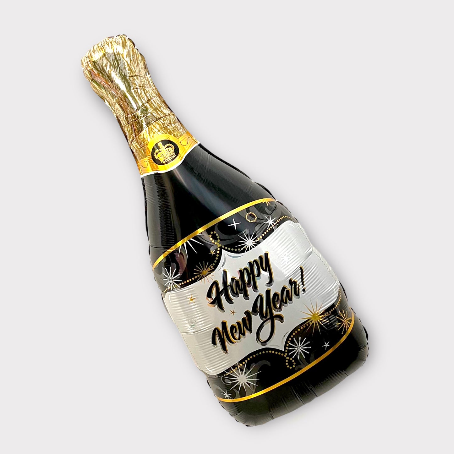 Black/White NYE Champagne Bottle Balloon