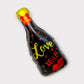 Black Valentines Champagne Bottle