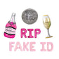 RIP Fake ID 21st Birthday Letter Balloon Kit