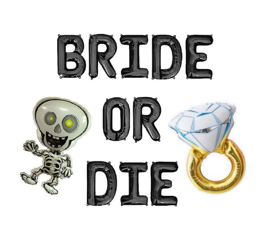 Bride or Die Bachelorette Letter Balloon Kit