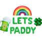 Lets Paddy With Shamrock Rainbow Letter Balloon Kit