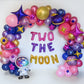 Purple / Pink Accents Two The Moon Balloon Garland Kit