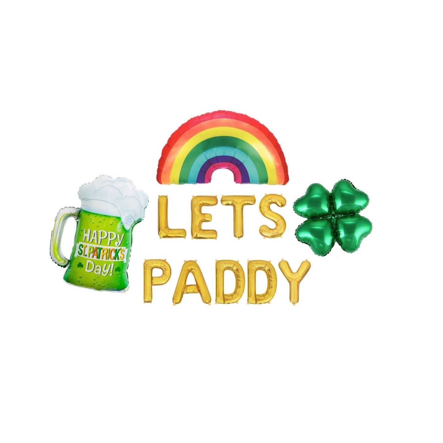 Lets Paddy St Patricks Day Letter Balloon Kit