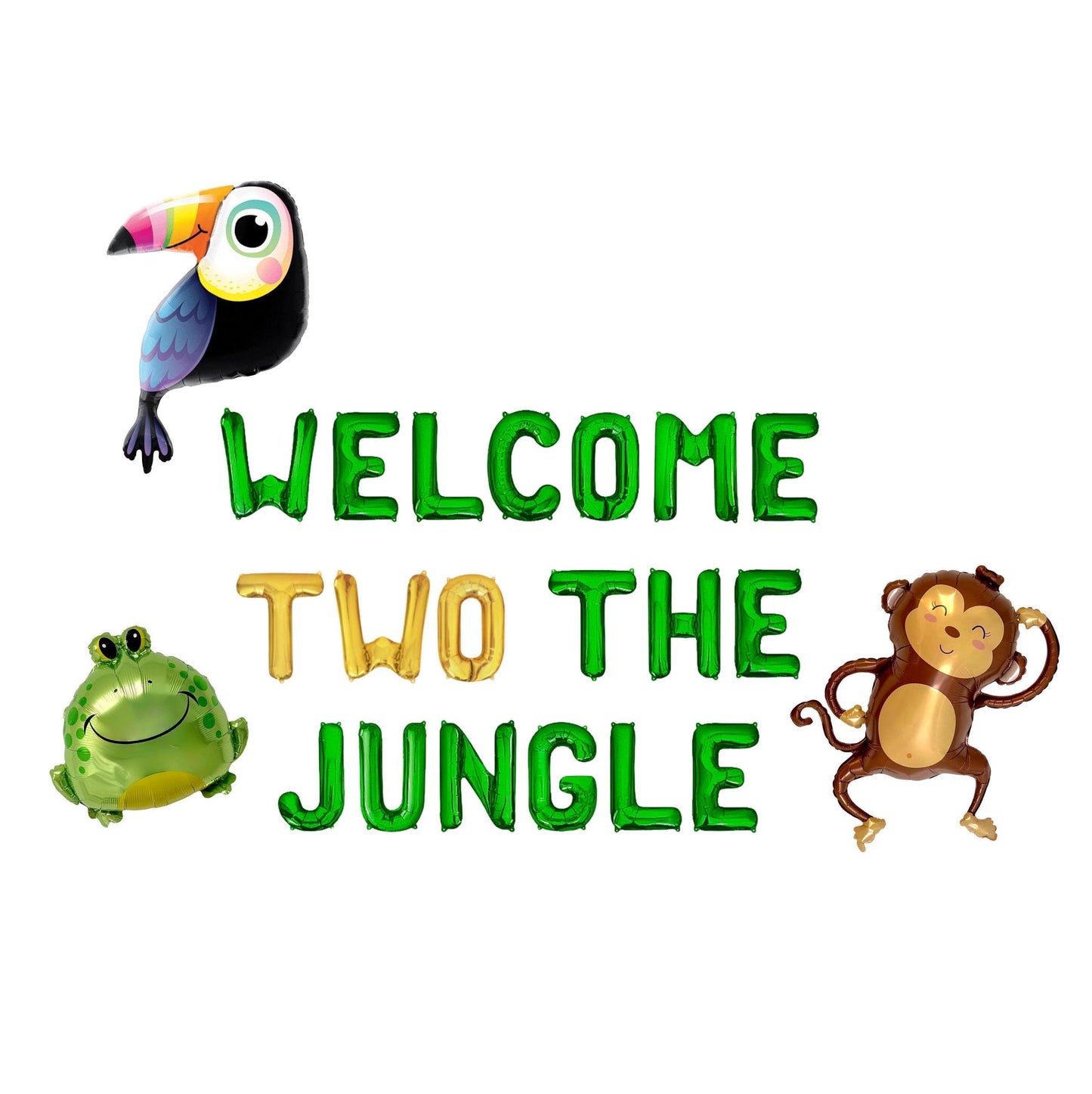 Welcome Two The Jungle Letter Balloon Kit