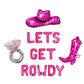 Let's Get Rowdy Letter Balloon Kit