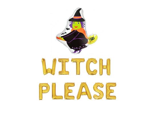 Witch Please Letter Balloon Kit