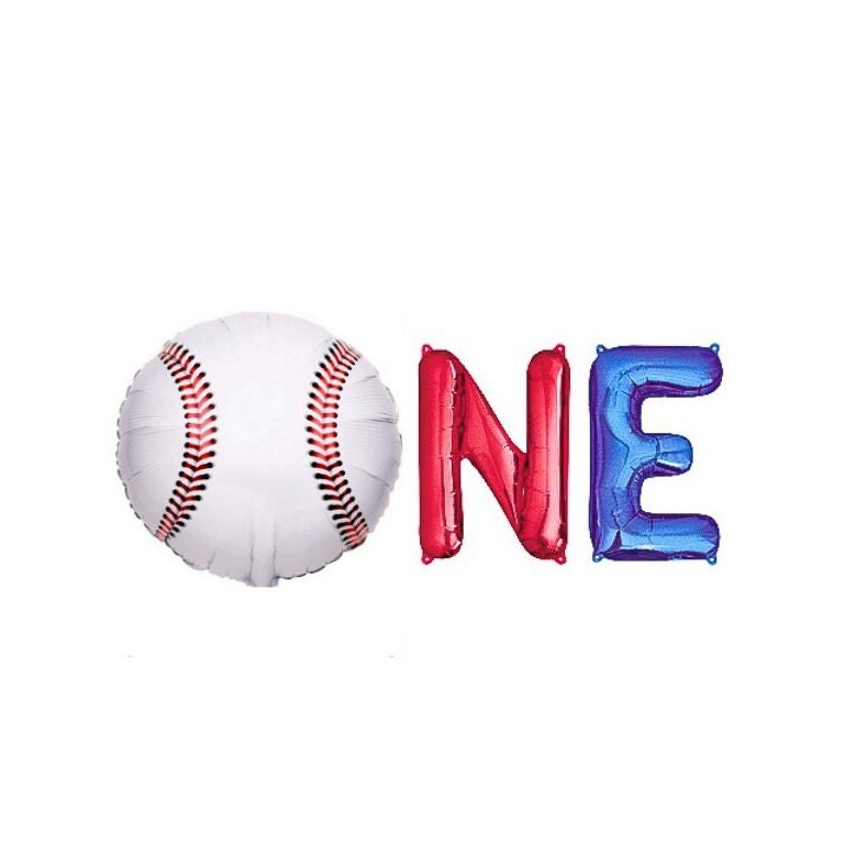 1st Birthday Baseball One Letter Balloon Kit