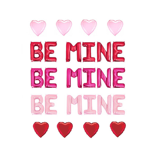 Be Mine Be Mine Be Mine Letter Balloon Kit