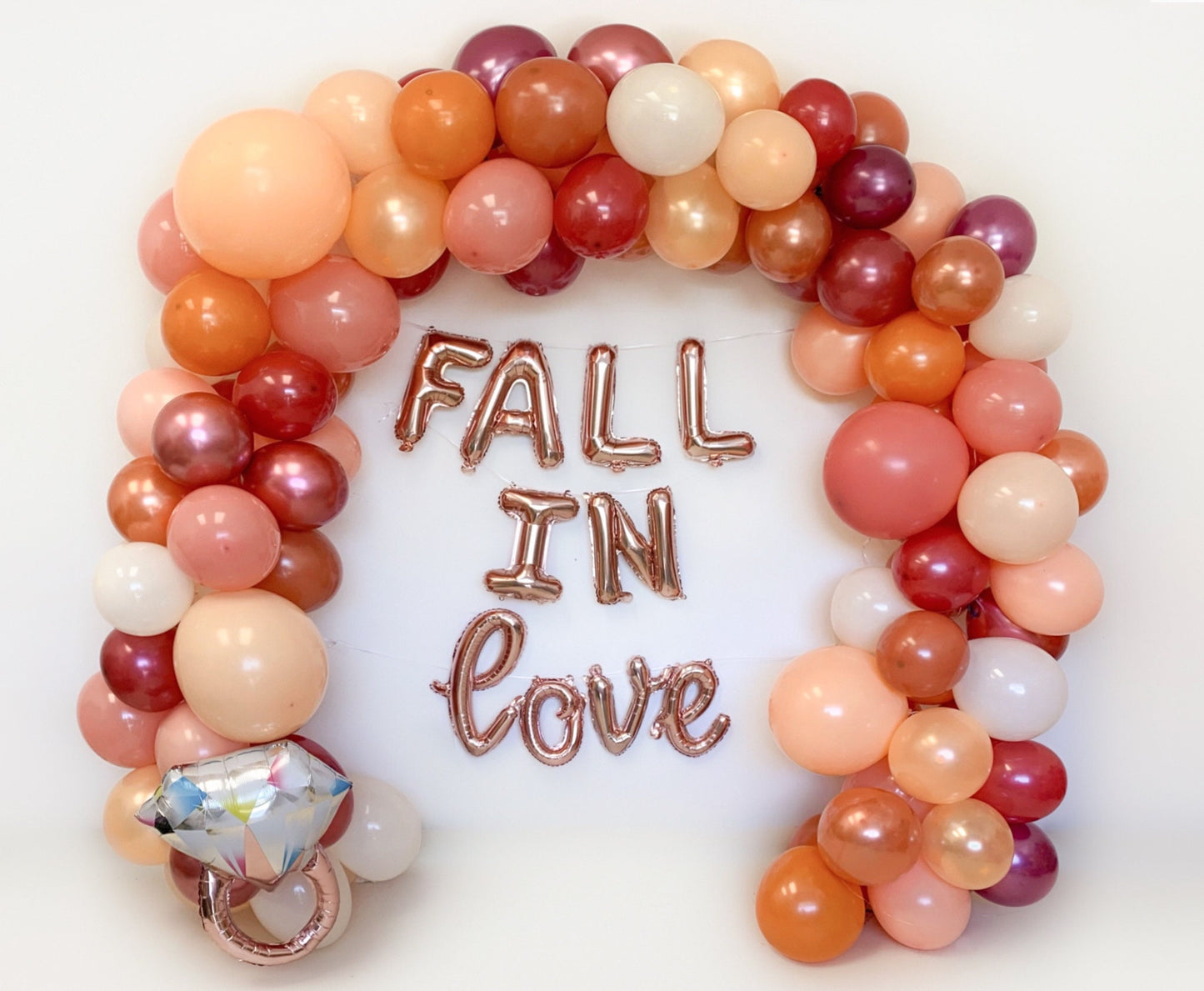 Peach Accents Fall In Love Balloon Garland Kit