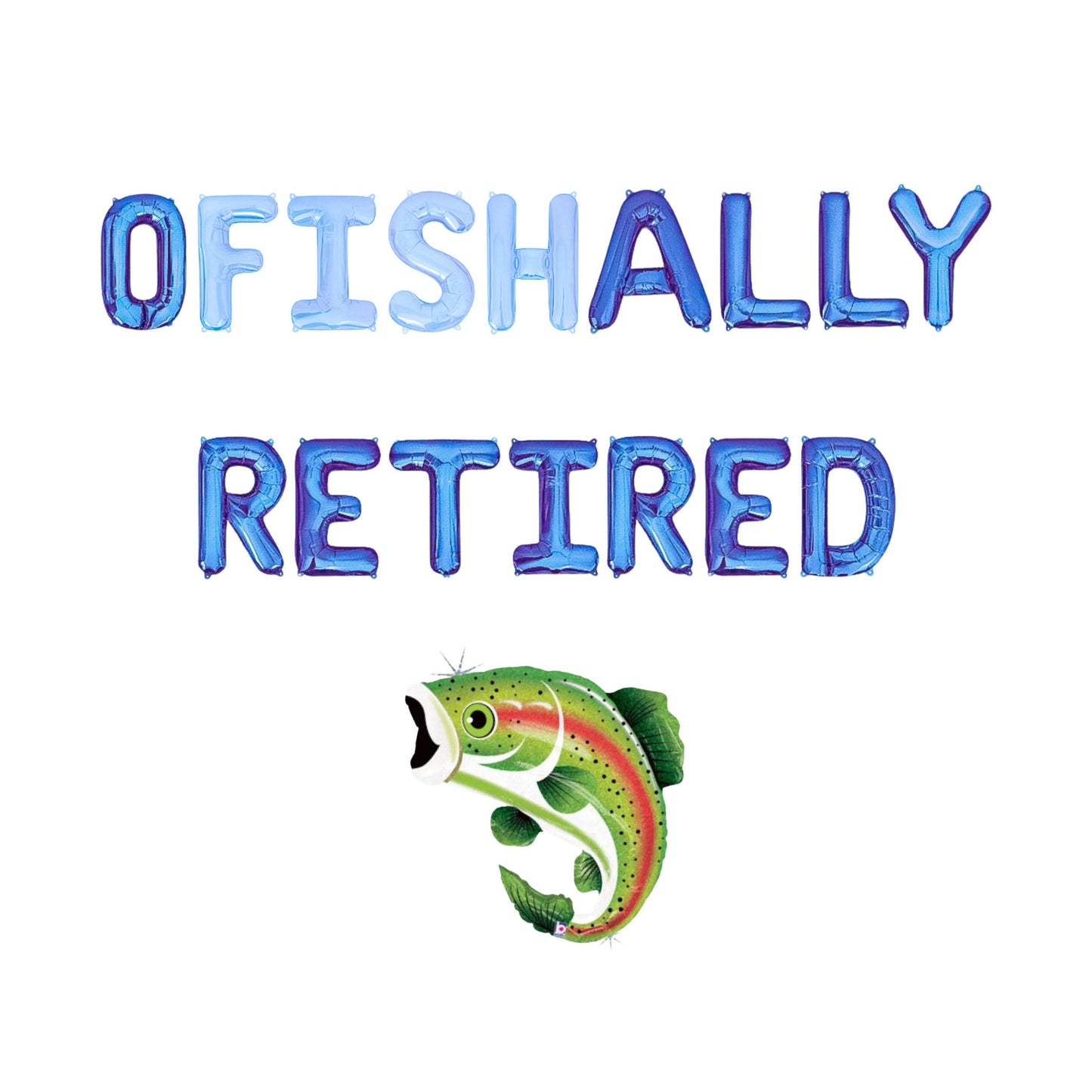 Ofishally Retired Letter Balloon Kit