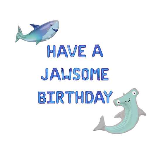 Have a Jawsome Birthday Letter Balloon Kit