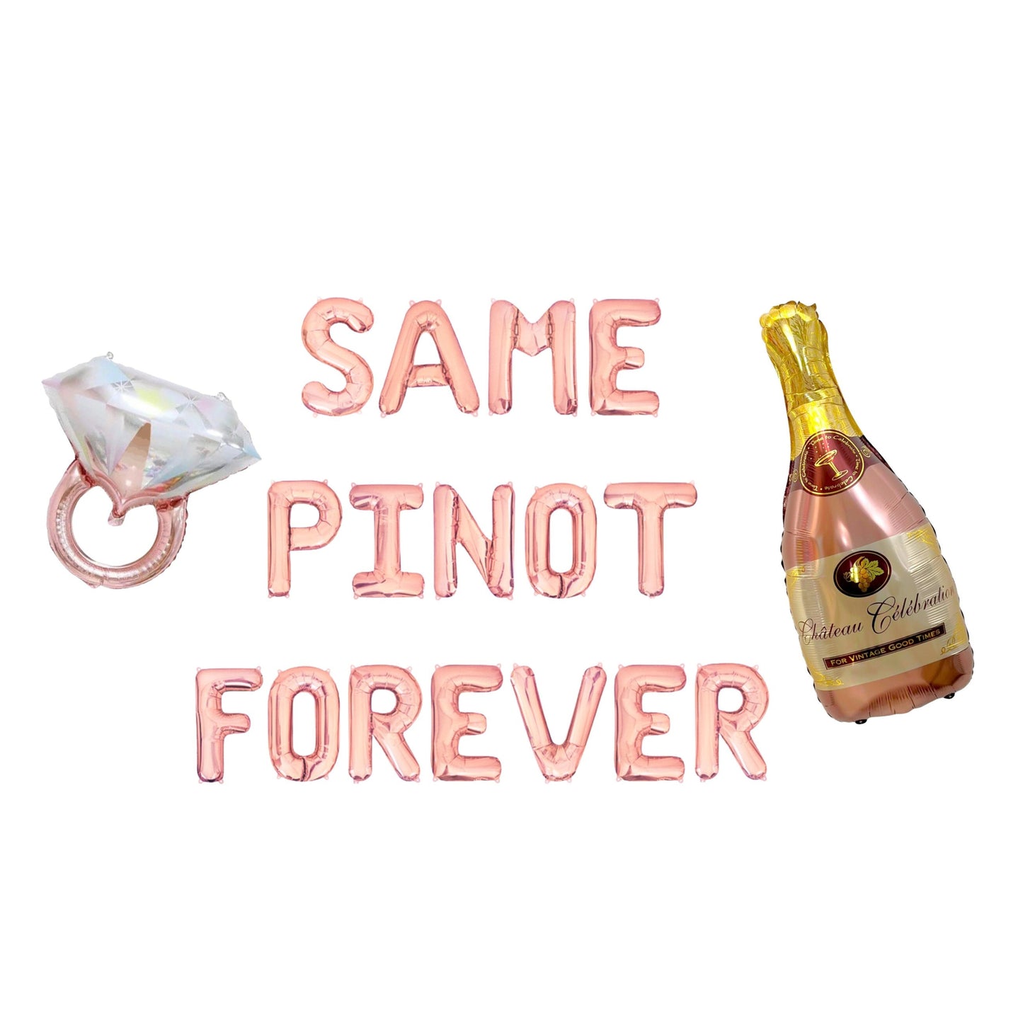Same Pinot Forever Letter Balloon Kit