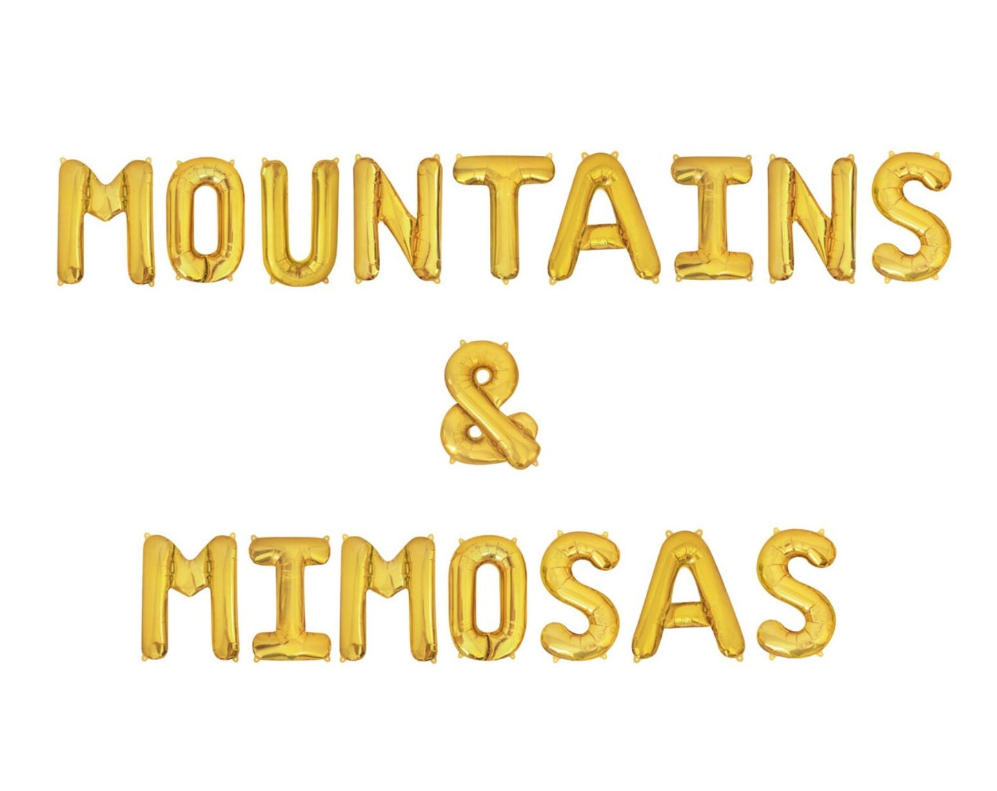 Mountains & Mimosas Bach Letter Balloon Kit