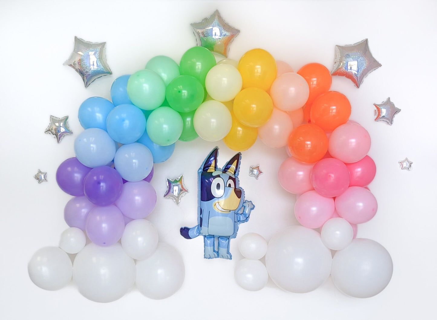 Rainbow Shaped Bluey Balloon Garland Kit